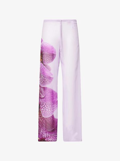 Puvis Straight-Leg Sheer Silk Trousers