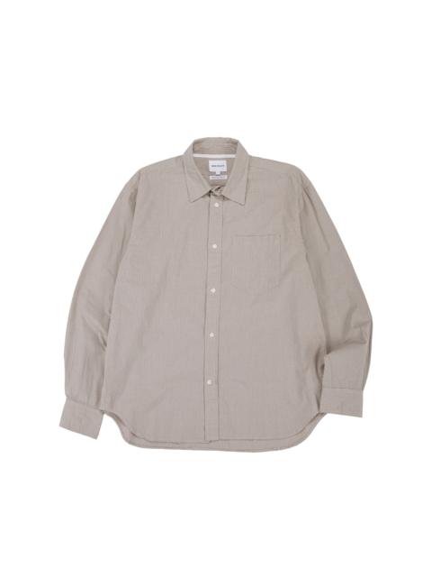 Espevik Oversize Micro Poplin Check Shirt Oatmeal