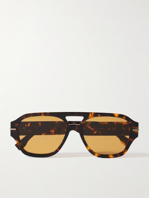 Fendigraphy Aviator-style Tortoiseshell Acetate Sunglasses