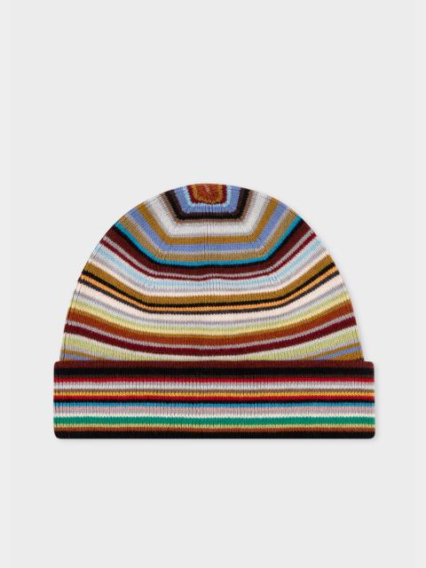 Merino Wool 'Signature Stripe' Beanie Hat