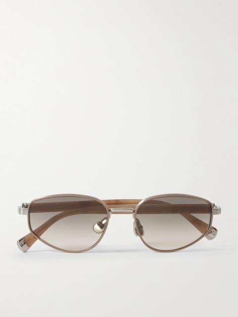 Round-frame Titanium And Acetate Sunglasses