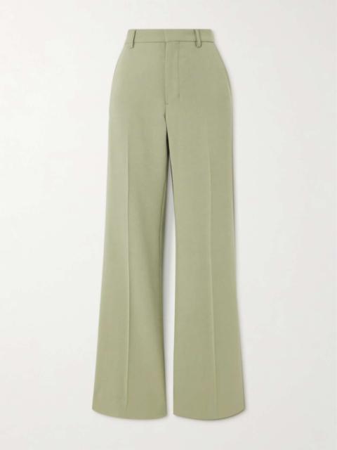 Twill flared pants