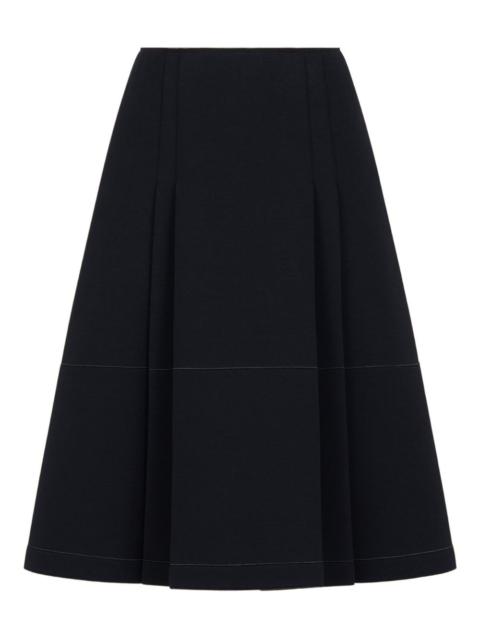 pleated midi skirt