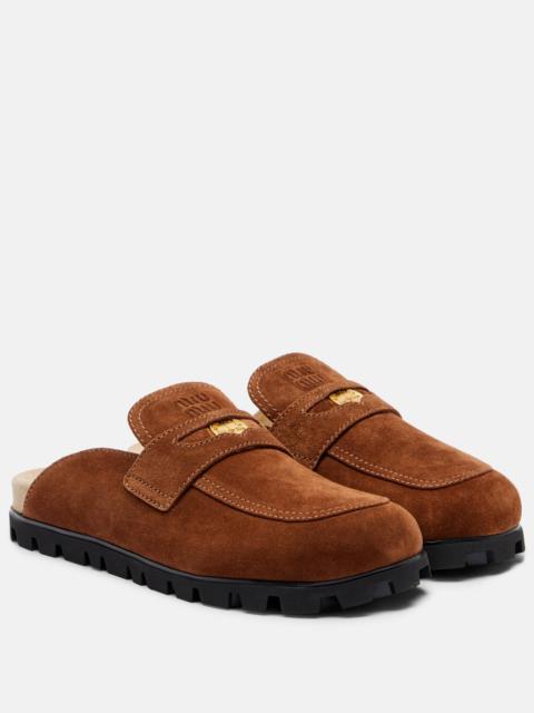 Oliva suede mules