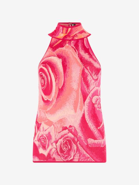 Top With Garden Rose Print