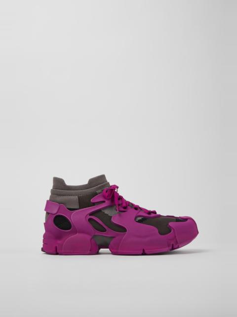 Purple caged sneakers