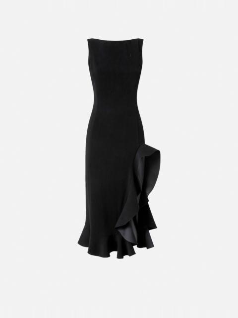 FITTED DRESS WITH FLOUNCES