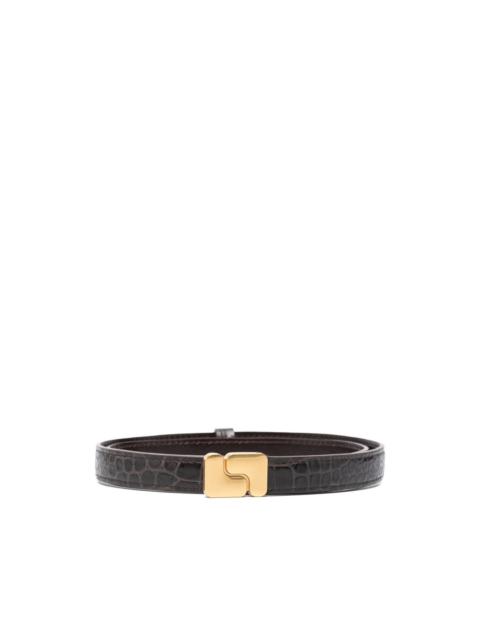 mini Ninon croc-effect belt