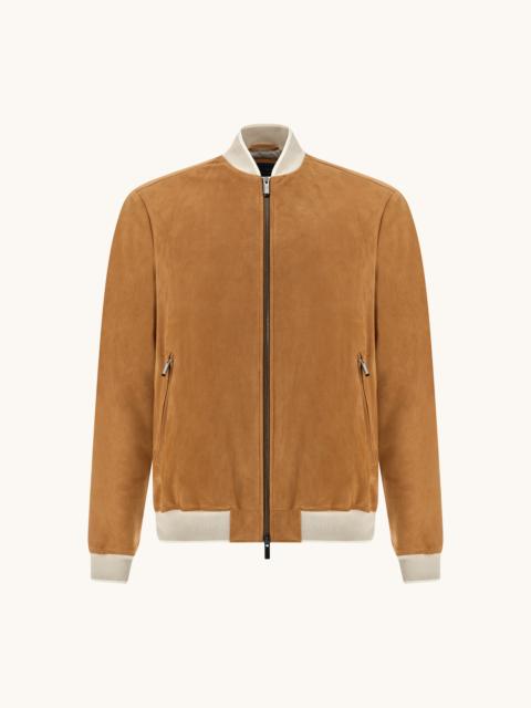 AQUALEATHER SUEDE BOMBER JACKET
