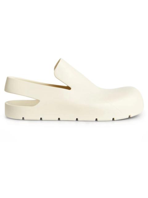 Bottega Veneta Rubber Slingback Puddle Shoe White