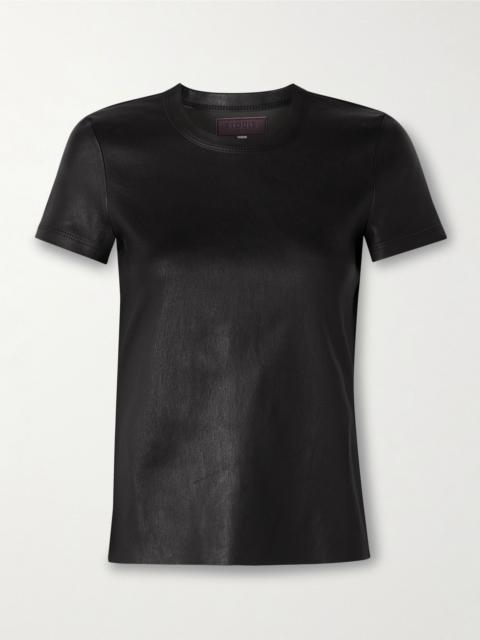 Leather T-shirt Black