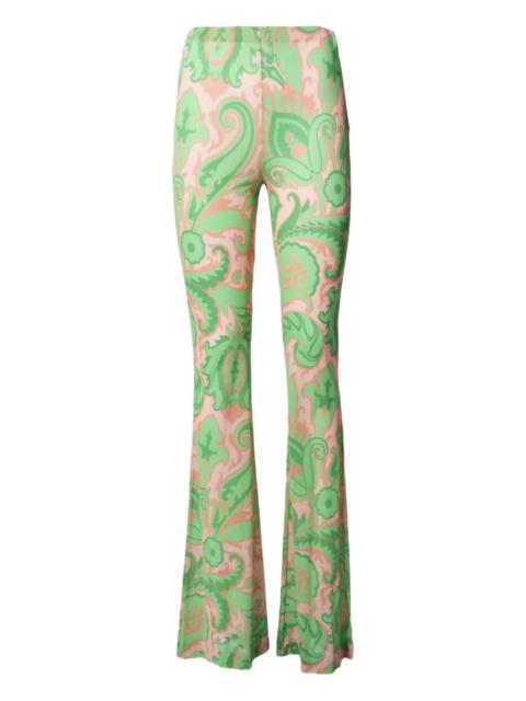 paisley flared trousers