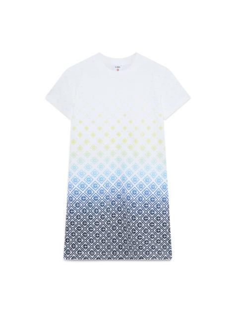 White Gradient Monogram T-Shirt Dress | Casablanca Paris