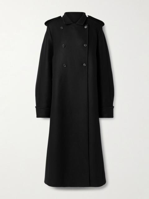 Donna oversized double-breasted wool coat Black