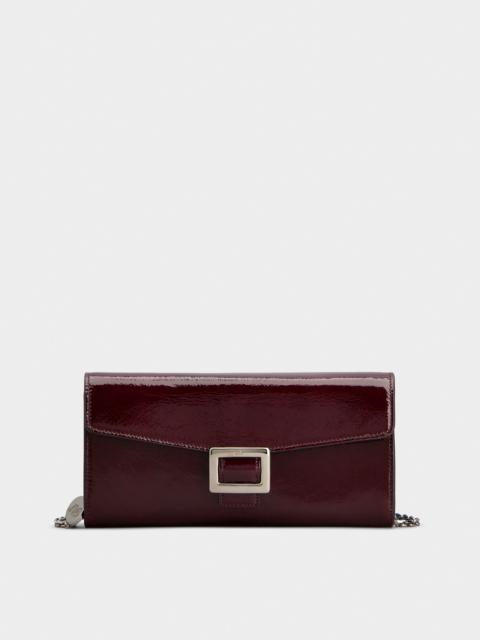 Belle Vivier Wallet on chain in patent leather