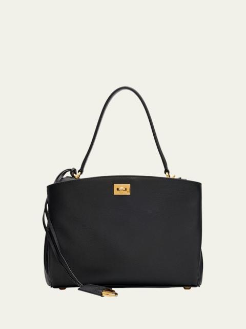 Rodeo Small Grained Leather Top-Handle Bag
