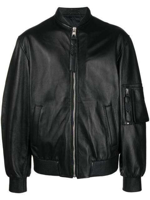 Savona leather bomber jacket