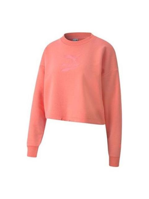 (WMNS) PUMA Evide Logo Sweatshirt 'Pink' 599174-27