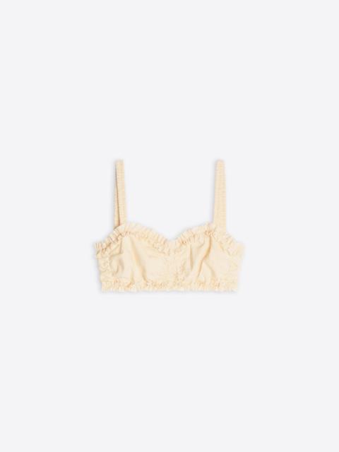 RUFFLED COTTON BRA TOP