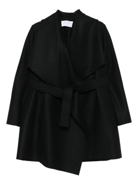 wrap-front belted coat