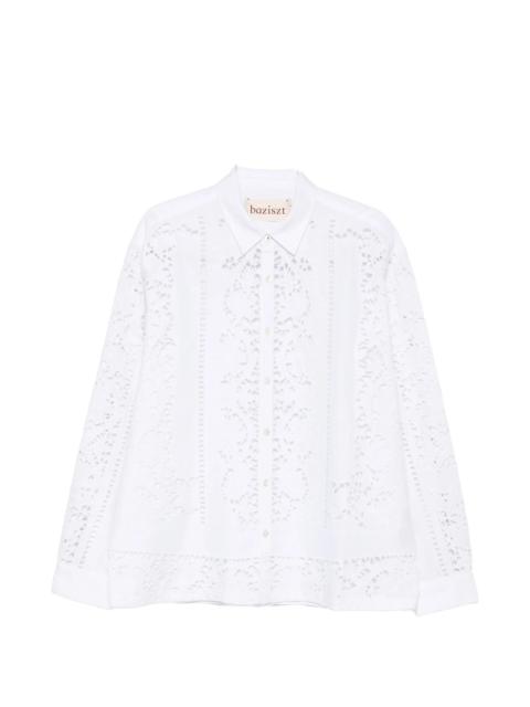 Baziszt Minister Floral-lace Shirt