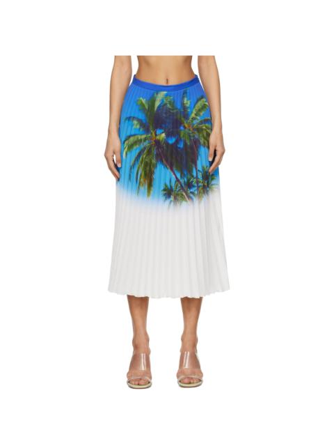 Blue Archive Print Pleated Midi Skirt