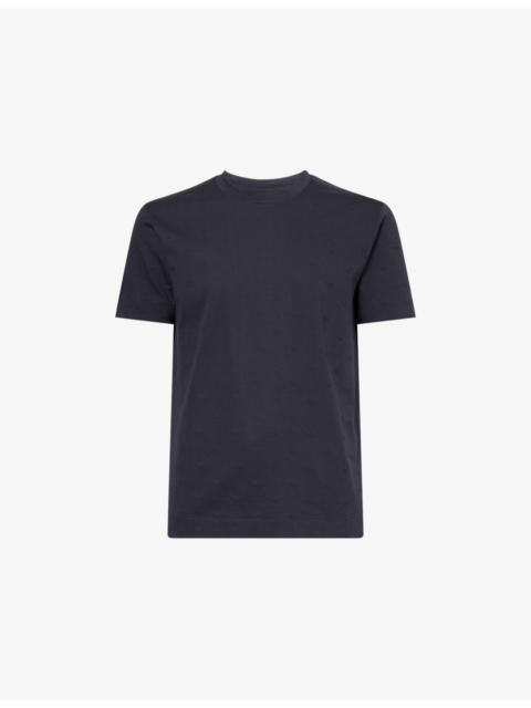 Eagle-Embossed Cotton T-Shirt