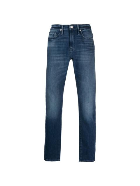 slim-cut low-rise jeans