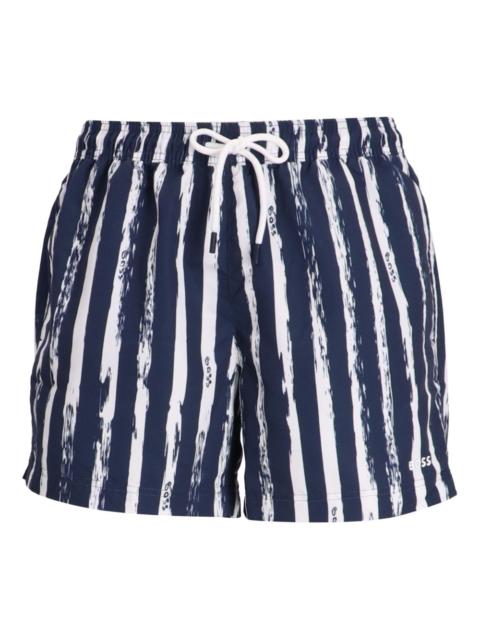 striped drawstring shorts