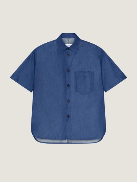 COUTURE SEAM SHIRT IN INDIGO BLUE DENIM GIVENCHY STAMP