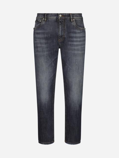 Loose stretch denim jeans