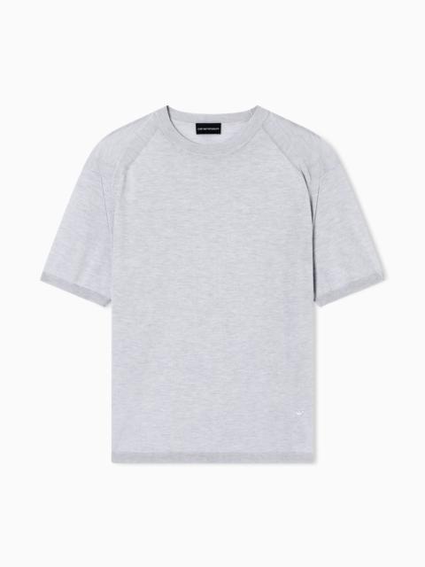 ASV PLAIN-KNIT JUMPER IN A LYOCELL AND WOOL BLEND