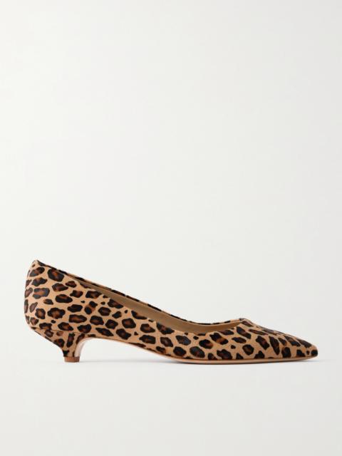 Kitty Leopard-print Calf Hair Pumps