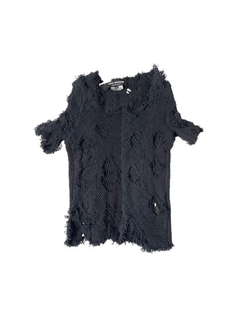 Vintage Comme des Garçons Distressed Mesh Top 'Black'
