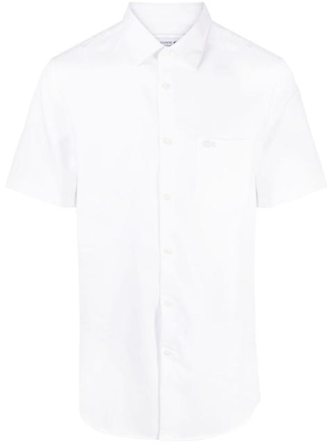 logo-embroidered short-sleeve cotton shirt