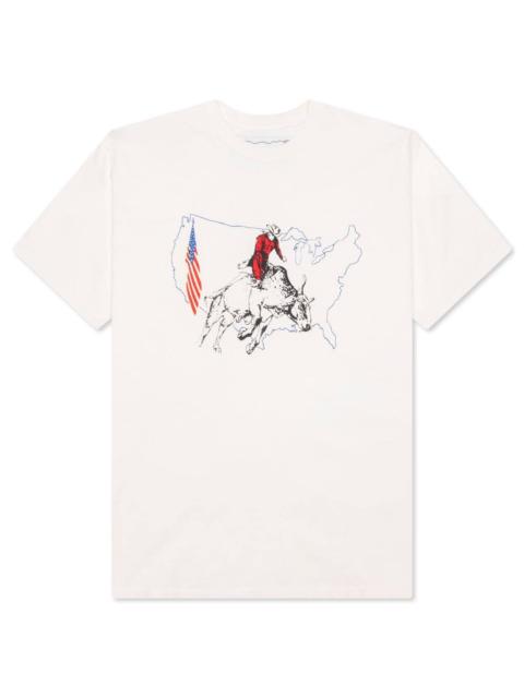 BULLRIDER USA TEE - BONE