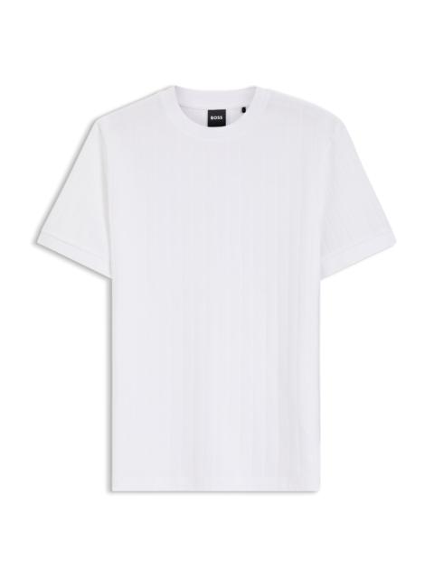 VERTICAL-STRIPE T-SHIRT IN MERCERISED COTTON