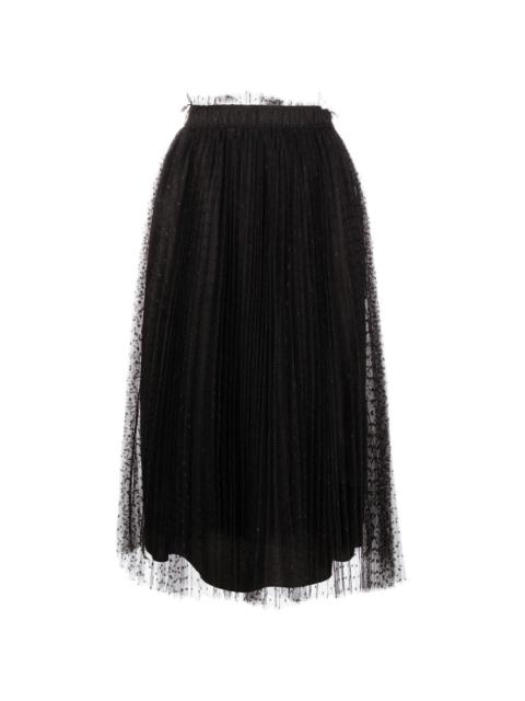 pleated point d’esprit tulle skirt