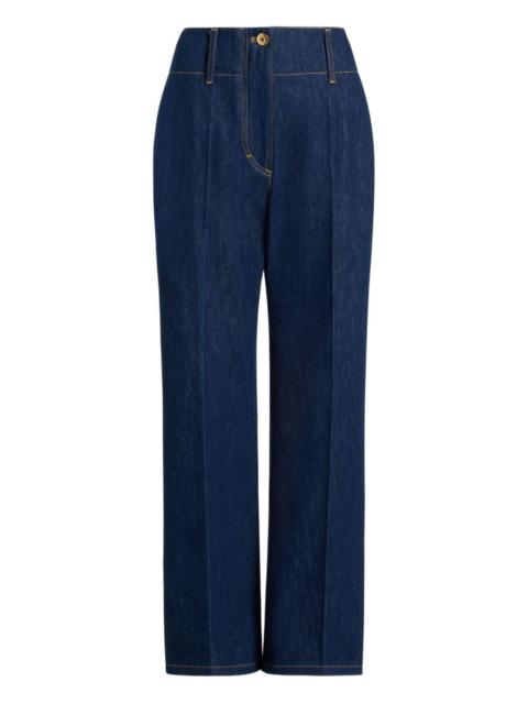 wide-waistband jeans