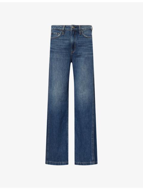 Logan Spliced Wide-Leg Denim Jeans