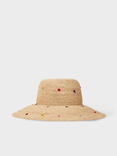 Women's 'Swirl' Polka Dot Sun Hat