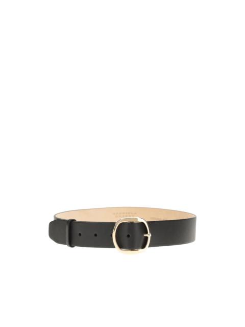 Elster oval-buckle leather belt