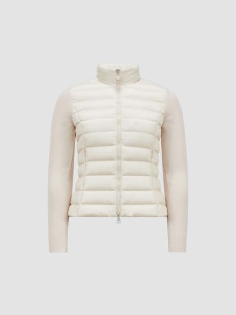 Padded Wool Zip-Up Cardigan