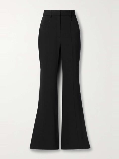 Stretch-crepe flared pants