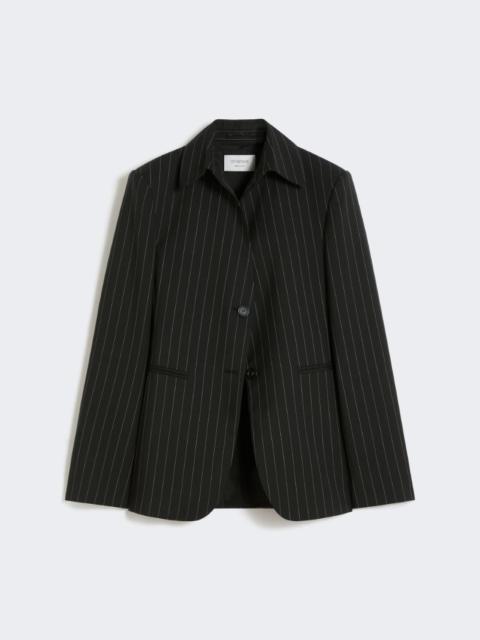 Slim-fit stretch gabardine blazer - black
