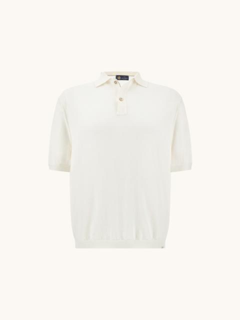 POLO SHIRT IN SILK AND COTTON