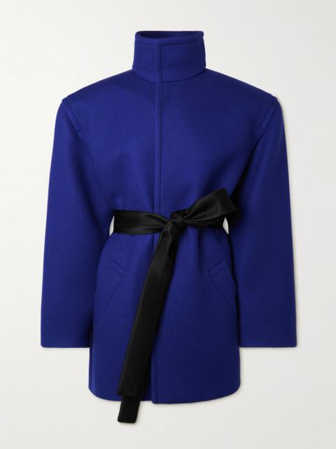 Belted Wool-felt Coat