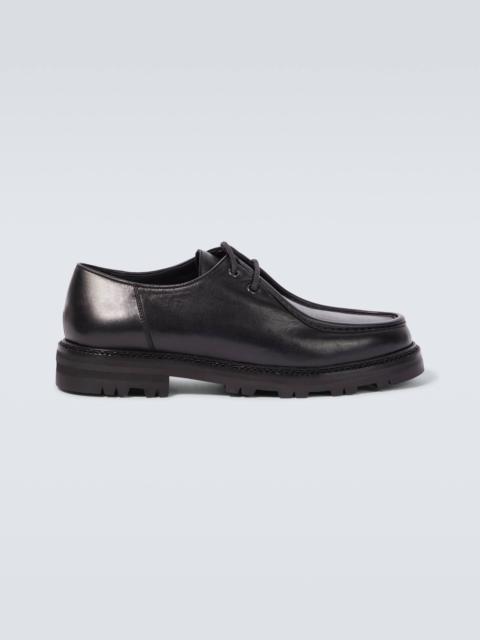 University leather loafers