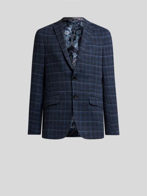 SINGLE-BREASTED JACKET WITH CHECK MOTIF