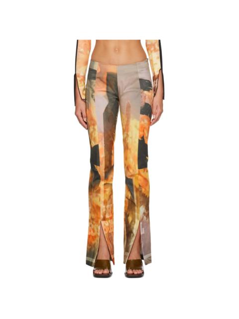 Orange Sunflower Jeans